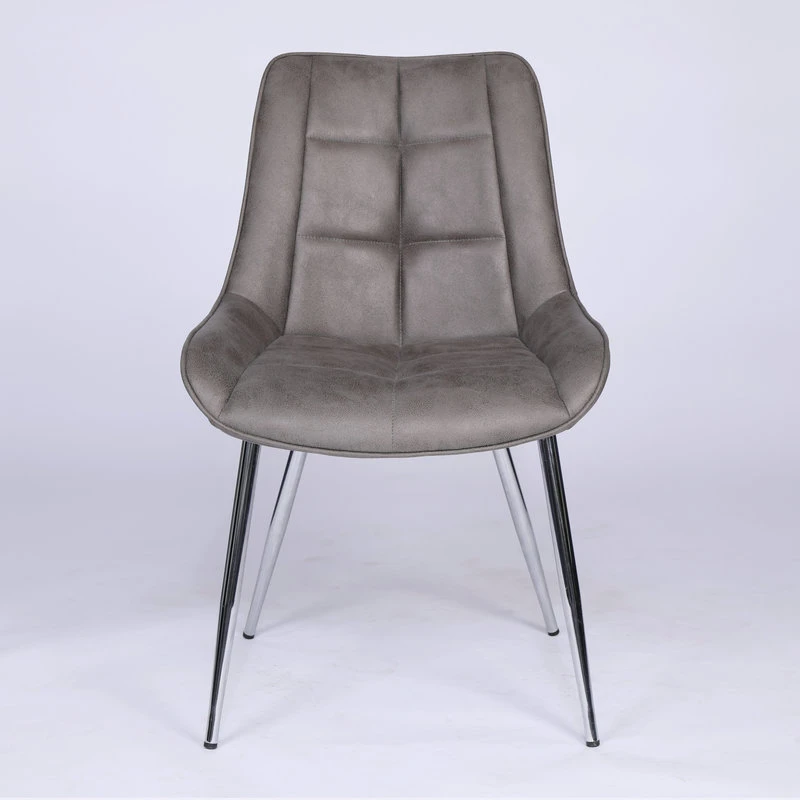Cadeirydd Bwyta Upholstered Ffrâm Metal